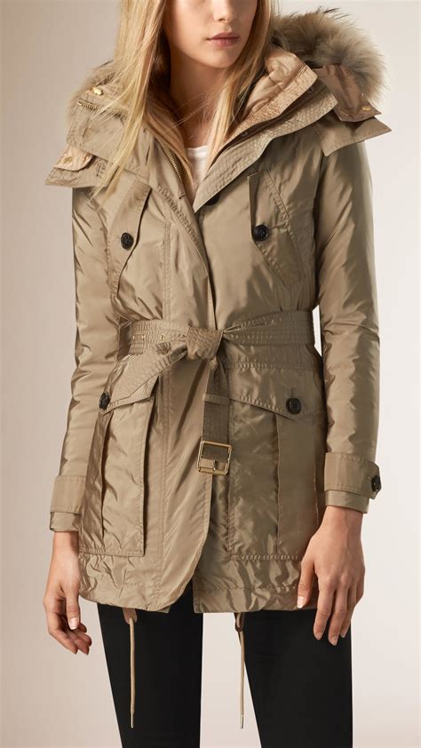 burberry parka fur hood|net a porter burberry jacket.